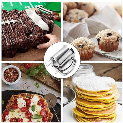 Stainless Steel Handheld Batter Dispenser Cake Funnel Mixing Separator Tool