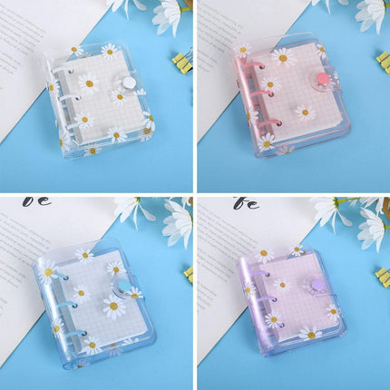 5PCS Portable 3 Hole Loose Leaf PVC Transparent Case Coil Mini Hand Ledger
