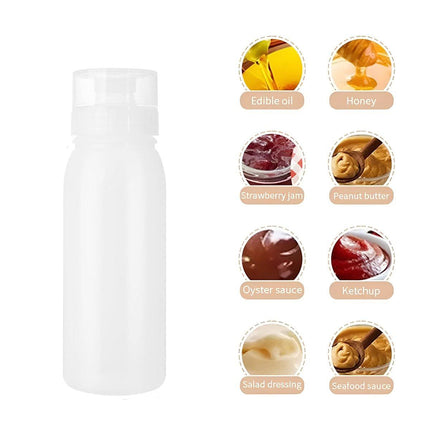 8pcs Squeeze Sauce Bottle Multi Hole 380ML Plastic Jam Salad Dressing Bottle Set