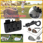 Golf Club Cleaning Brush 3 In 1 Club Groove Cleaner Tool with Keyring - Aimall