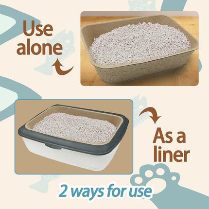 5pcs Disposable Cat Litter Pan Open Design Easy Clean Litter Box Pet Cleaning