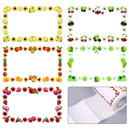 500 Sheets Self Adhesive Food Freezer Jam Labels for Kitchen Jars and Bottles - Sticker Labels