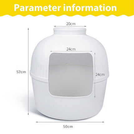 Plastic Pet Kennel Small Dog Cat Litter Box Teddy Villa Easy Clean Hair Guard