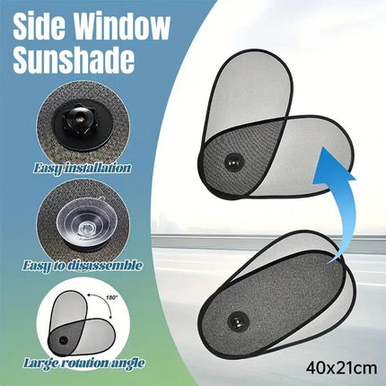 1PC Car Side Window Sun Visor Adjustable Foldable Sun Protection Heat Shield