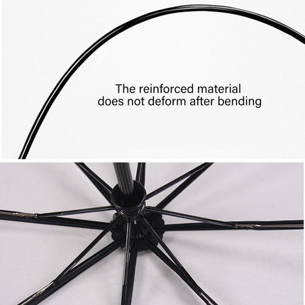 Transparent Folding Umbrella Compact Tri Fold Design Clear Rain Protection Cover