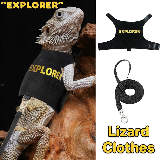 Lizard Clothing with Lead Rope Outdoor Climbing Pet Harness Comfortable Design