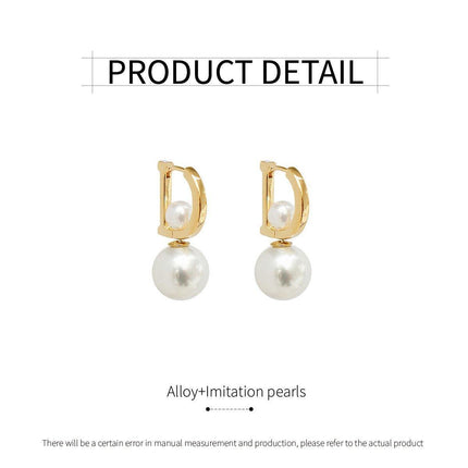 D Letter Design Earrings Stylish Double-Wear Ear Buckle Unique Fashion Jewelry