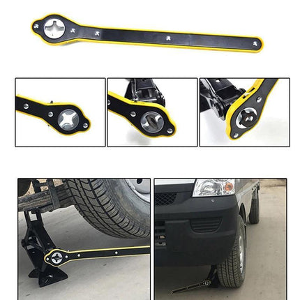 Car Labor-Saving Jack Ratchet Wrench Wheel Hand Crank Cross Wrench Repair Tool - Aimall