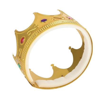 2PCS Gold King Crown Hat Prince Costume Accessory Party Masquerade Prop