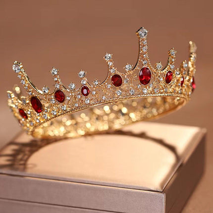 Vintage Princess Wedding Crown Hair Accessories Bridal Round Tiara Headpiece