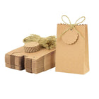 50PCS Vintage Kraft Paper Box DIY Candy Cookie Bags Wedding Favor Gift Boxes