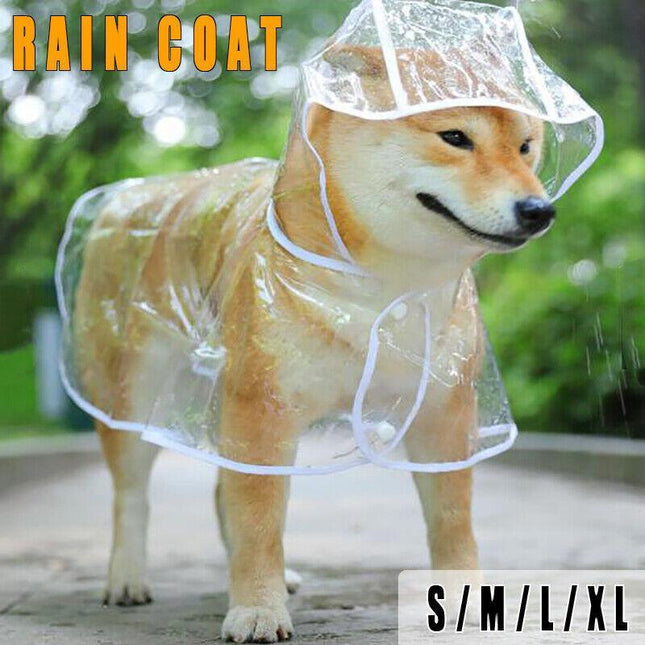 Puppy Waterproof Pet Dog Raincoat Jacket Clothes Vest Rain Coat Outdoor Hoodies Blue - Aimall