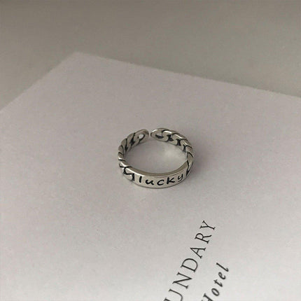 Geometric Cross Opening Ring Women Adjustable Retro Fashion Jewelry Gift