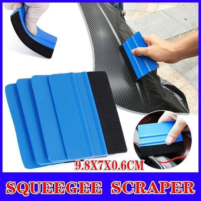 4Pcs Car Wrapping Vinyl Squeegee Scraper Tool Wrap Soft Felt Edge Sticker Tools - Aimall