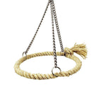 Parrot Rope Ring Swing Toys Budgie Cockatiel Hanging Cage Hammock Perch Bird Toy - Aimall