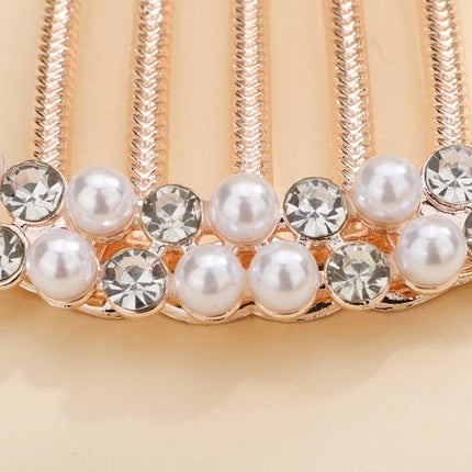 Elegant Rhinestone Hair Comb Girl Hair Accessories Disc Alloy Headwear