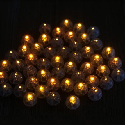 UP 100PCS LED Balloon Lamp Lights Lantern Light Balloons Glow Christmas Party Yellow - Aimall