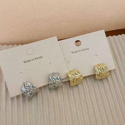 Girl Stud Earrings Korean Style Earrings Metal Ear Studs Women C Shape Earrings - Aimall
