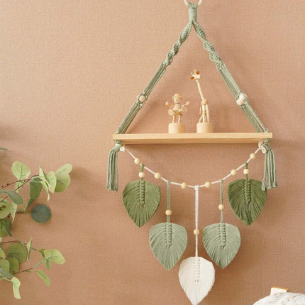 Home Wall Decoration Woven Tapestry Shelf Hanging Wall Art Boho Style Decor