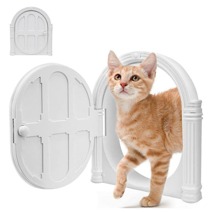 Controllable Cat Dog Door Flap for Pet House Adjustable Entry Exit Pet Door