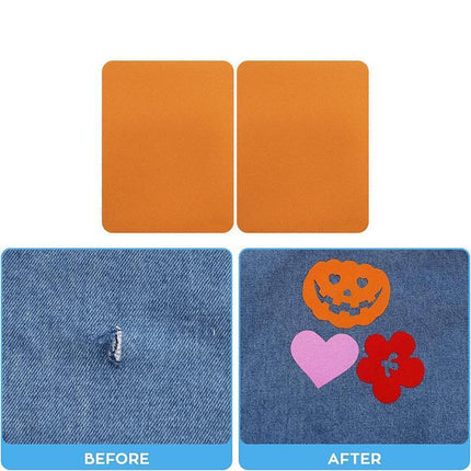 26X Solid Colour Twill Fabric Patch Kits Repair T-shirt Jeans Clothes Knee Hole - Aimall
