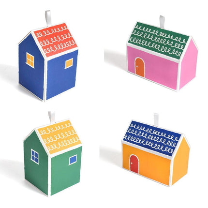 40PCS Colorful Small House Gift Boxes Candy Packing Party Favors Treat Box