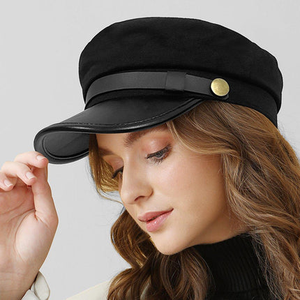 Womens Beret Cap Duckbill Newsboy Hat Casual Octagonal Hat Fashion Vintage