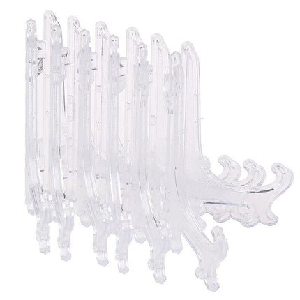 Clear Plate Display Stand Folding Picture Frame Holder Decorative Easel 3 Sizes - Aimall