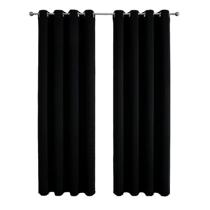 2pcs Semi Blackout Curtain Fabric Solid Colour Home Decor Drapes for Living Room