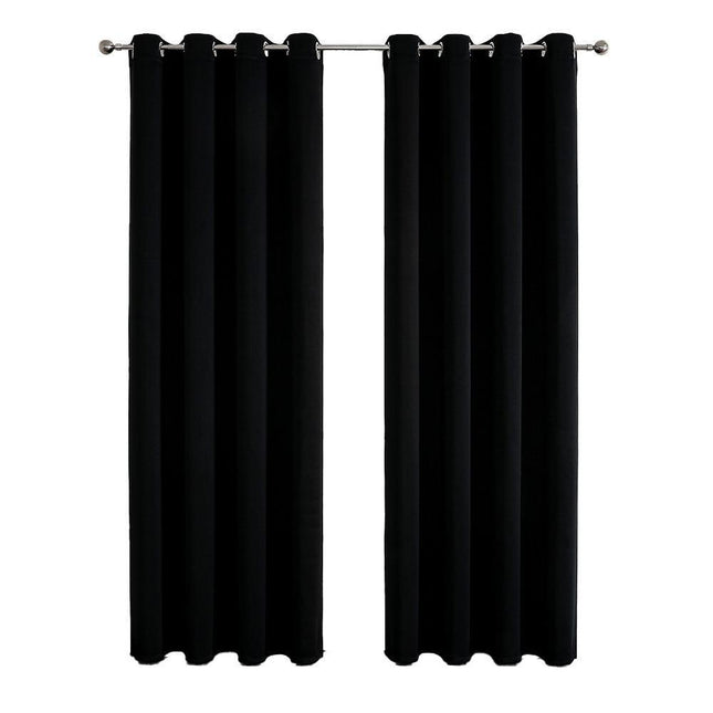 2pcs Semi Blackout Curtain Fabric Solid Colour Home Decor Drapes for Living Room