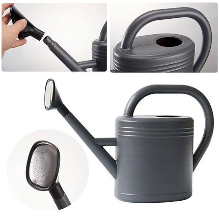 3L Gray Retro Watering Can Long Spout Large Capacity Shower Kettle for Garden