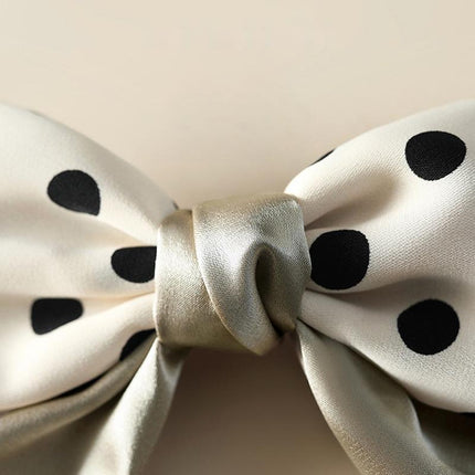 Girls Women Bow Ribbon Polka dots Hair head clip barrette headwear Korean Style - Aimall