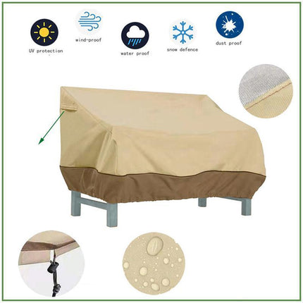Outdoor Waterproof Patio Chair Lounge Deep Seat Cover Furniture Cover Beige Coffee - Aimall