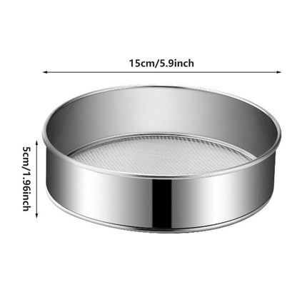 15CM Stainless Steel Flour Sieve Colander Fine Mesh Oil Strainer Sifter Filter