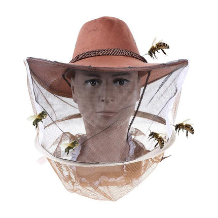 Beekeeping Buckle Denim Hat Bee Insect Face Protection Veil Net Breathable Tool