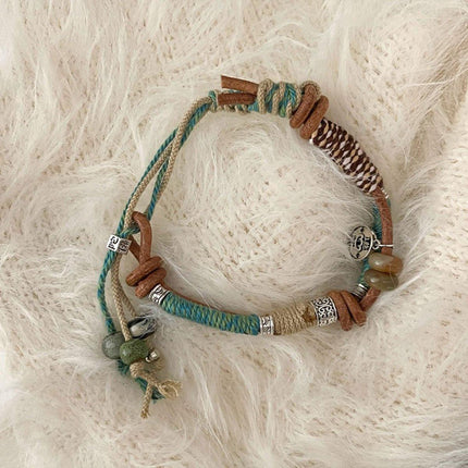 Boho Vintage Braided Fringe String Bracelet for Women Fashion Jewelry Gift