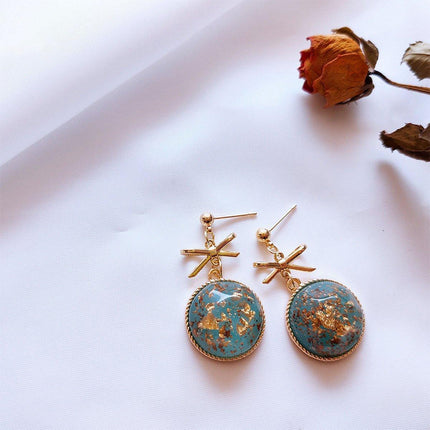 Natural Stone Earrings for Women Simple Vintage Dangle Drop Fashion Jewellery