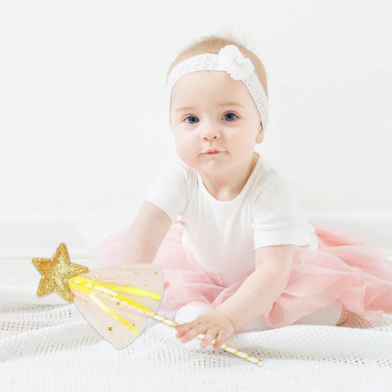 4pcs Sequin Fairy Wand Magic Pentagram Wand for Girls Party Favor Set