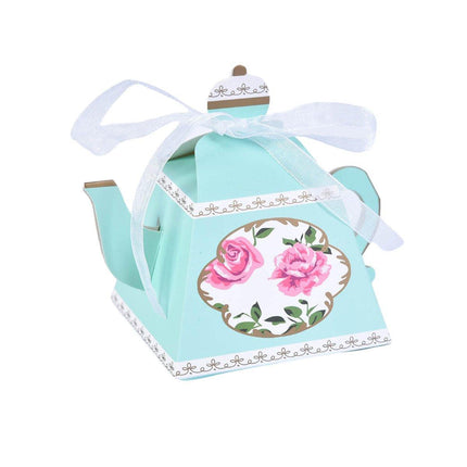 50Pcs Teapot Candy Boxes Wedding Favor Gift Packaging Tea Party Decorations