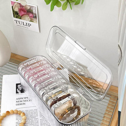 15pcs Transparent Storage Box Jewelry Organizer Bracelet Necklace Anti-Oxidation