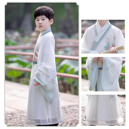 Chinese Traditional Dress Hanfu Kids Ancient Festival Clothing Set for Boys Girl - Aimall