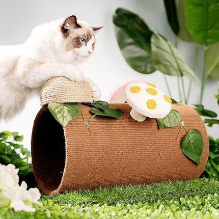 Multifunctional Cat Scratching Board Tree Pet Hut with Hole for Cats and Kittens