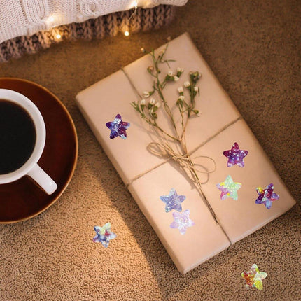 6Rolls Self-Adhesive Star Space Stickers Decorative Sticker Label Roll Bonus Set