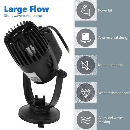3000-20000LPH Wave Maker Aquarium Fish Tank Suction Cup Powerhead Water Air Pump - Aimall