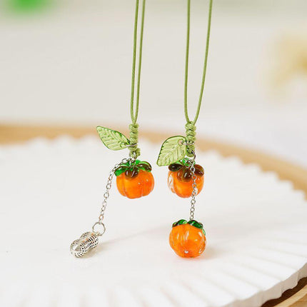 Accessories Bag Charm Key Chain Key Ring Car Keyring Ornament Persimmon Keychain - Aimall