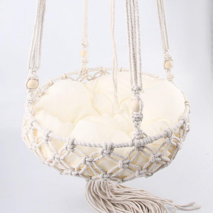 Macrame Cat Hammock Boho Style Kitty Hanging Swing Bed Pet Sleeping Bed Cat