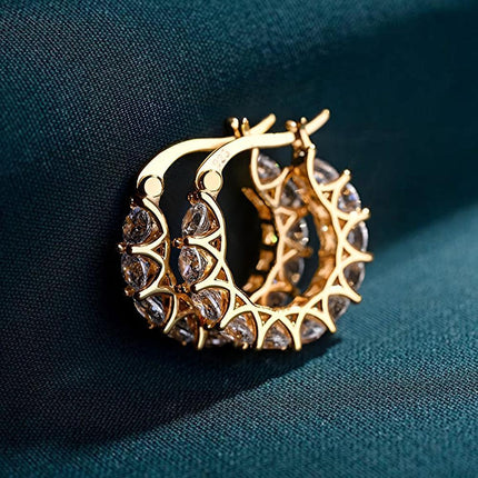 Sparkling U Shaped Earrings Fashion Jewelry Vintage Style Ear Accessories