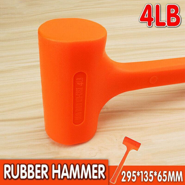 Dead Blow Rubber Hammer Mallet 4Lbs Non Slip 64Oz / 1800G Mechanic Builder Au - Aimall