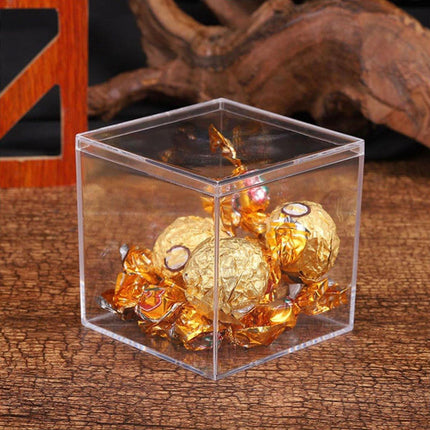 10pcs Clear Acrylic Plastic Boxes Square Storage Containers for Food  Small Item