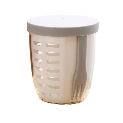 Portable Drainable Fruit Cup Plastic Sealed Cup for Snacks and Travel Use